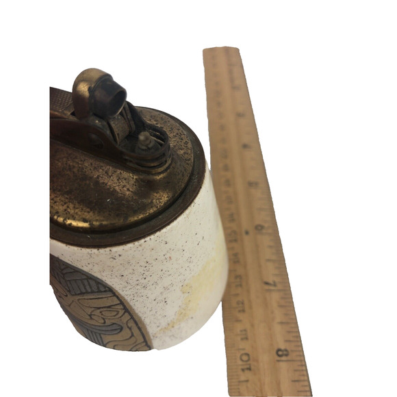 Vintage Sascha B Brastoff Tiki Table Lighter Ashtray L1 Mid Century Stoneware - Picture 11 of 16